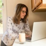 Woman using her MacBookPro